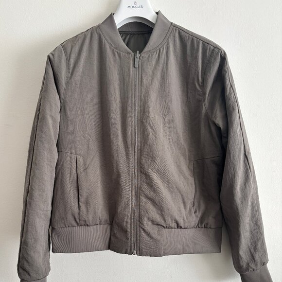 Lululemon Non-stop Bomber Reversible Jacket Olive / Taupe Medium - Large - Picture 1 of 14